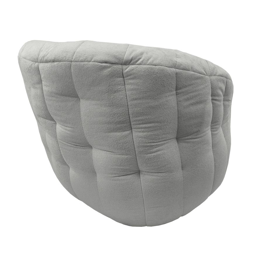 серое полукруглое бескаркасное кресло Butterfly Sofa для гостиной, домашнего кинотеатра и офиса