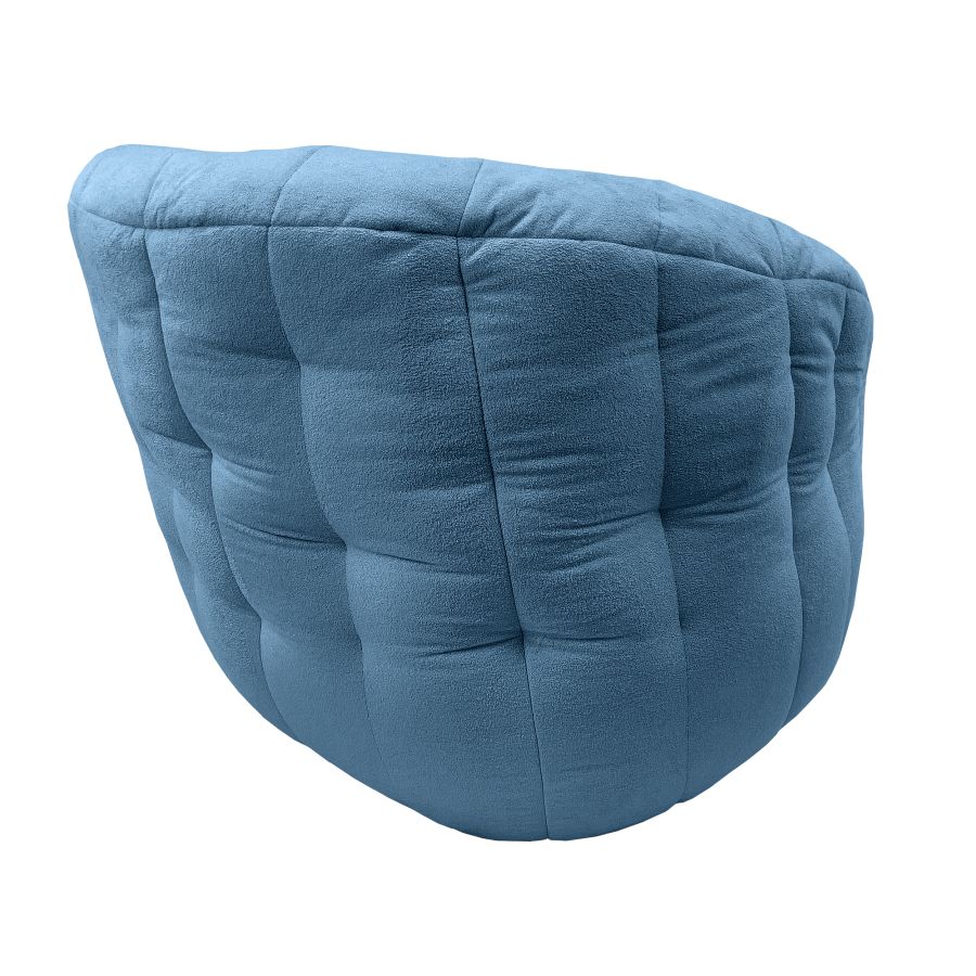 синее полукруглое бескаркасное кресло Butterfly Sofa для гостиной, домашнего кинотеатра и офиса