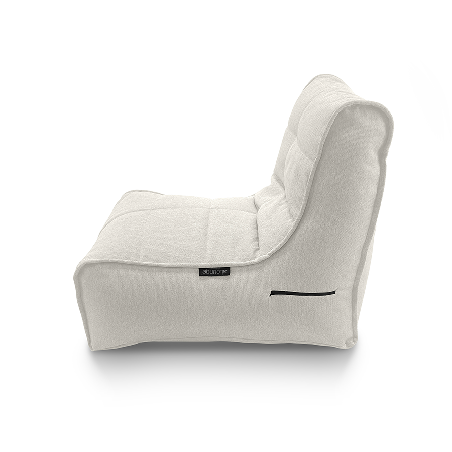 светло-серое уличный бескаркасный диван Evolution Sofa жаккардовое для террасы, сада и веранды