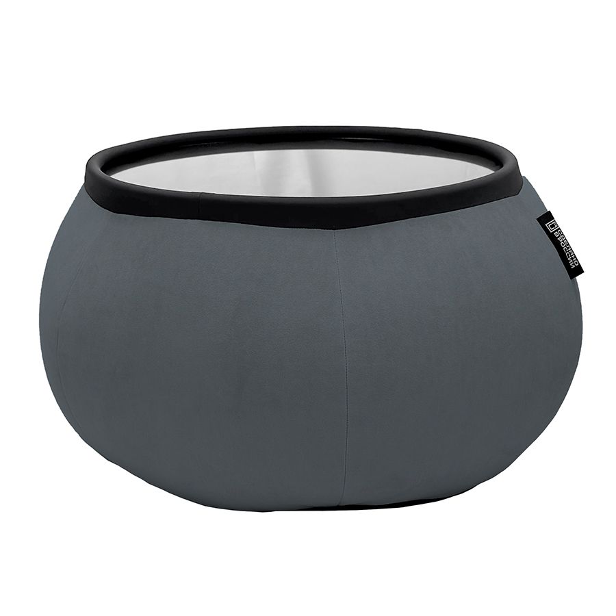 тёмно-серое складной столик Versa Table велюровое для гостиной и лаунж-зоны рядом с диваном
