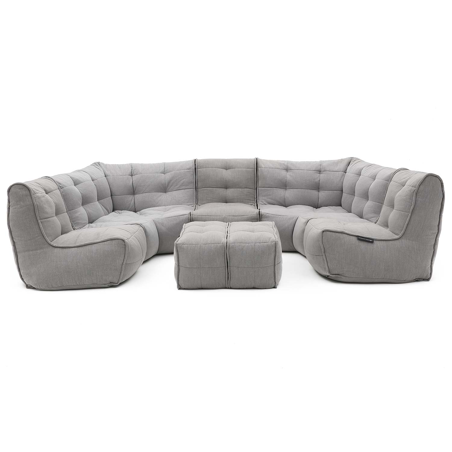серое максимальный лаунж-гарнитур Mod6 Lounge Max из Sofa Weave в интерьере гостиная