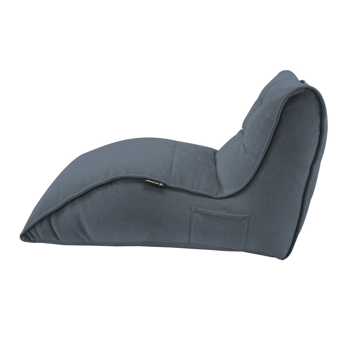 чёрное-графитовое бескаркасный лаунж-диван Avatar Sofa велюровое для гостиной, кабинета и лаунж-зоны
