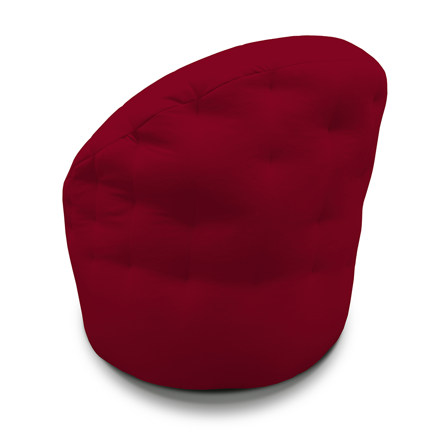 Купить лёгкое бескаркасное кресло Butterfly Light Sofa - Wildberry Deluxe (красный Велюр)