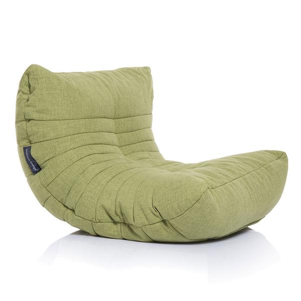 зелёное акустический бескаркасный диван Acoustic Sofa из Sofa Weave для домашнего кинотеатра, офиса и студии — крупный план