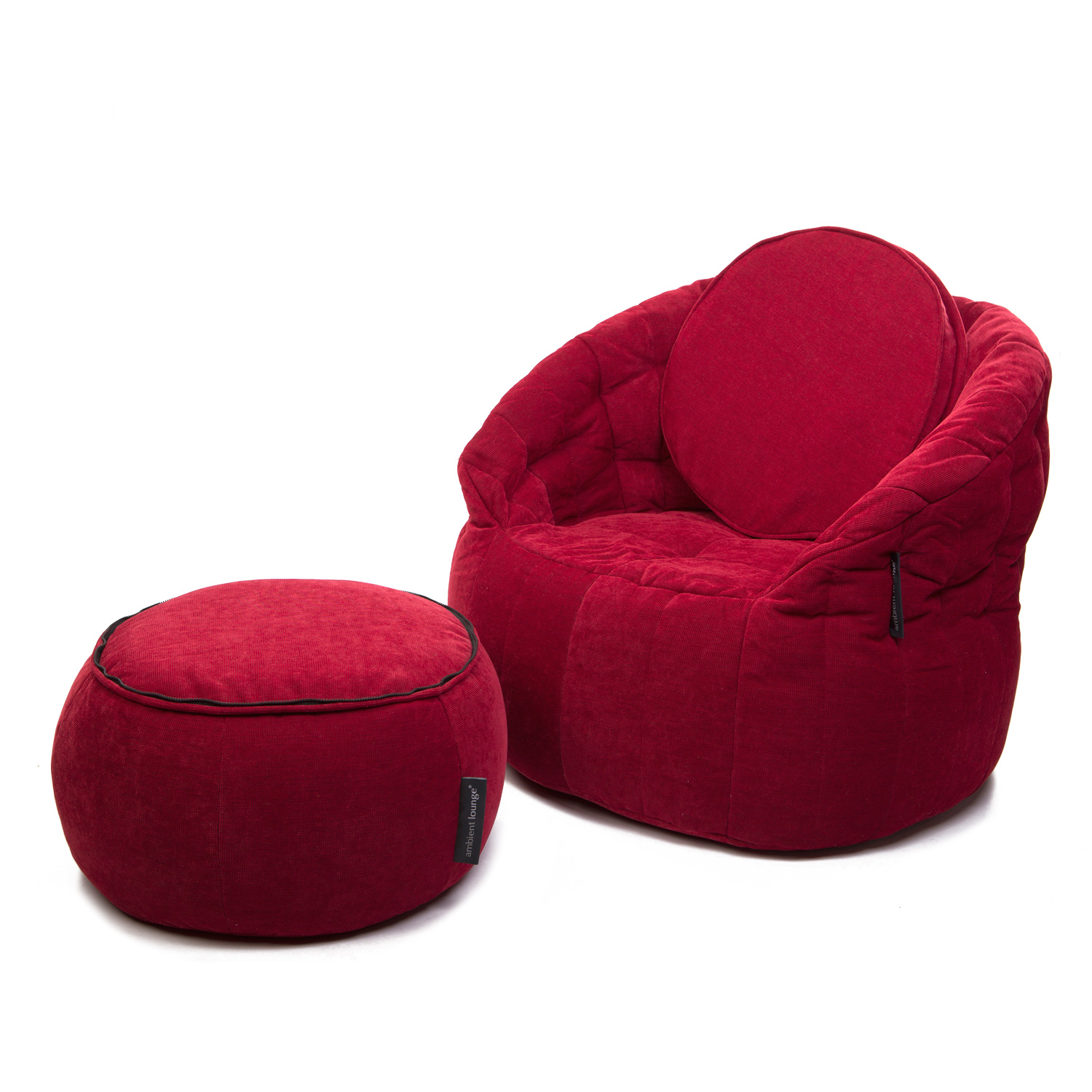 красное пуф с подлокотниками Wing Ottoman из Sofa Weave — дизайн и качество
