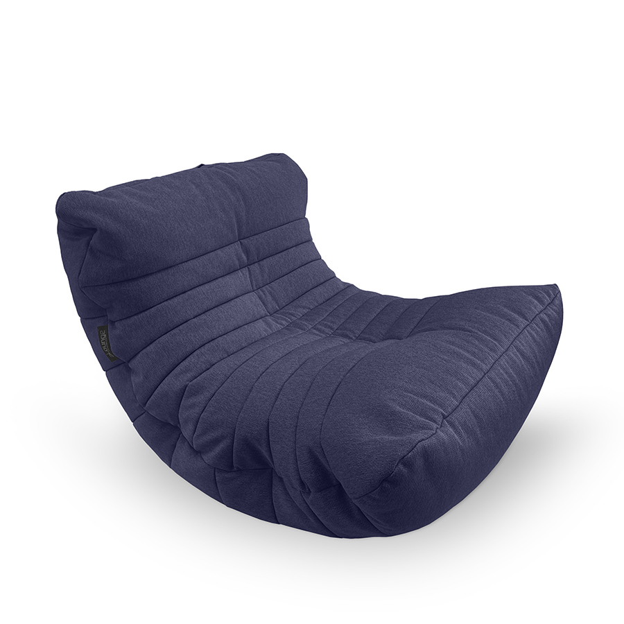 синее акустический бескаркасный диван Acoustic Sofa жаккардовое для домашнего кинотеатра, офиса и студии