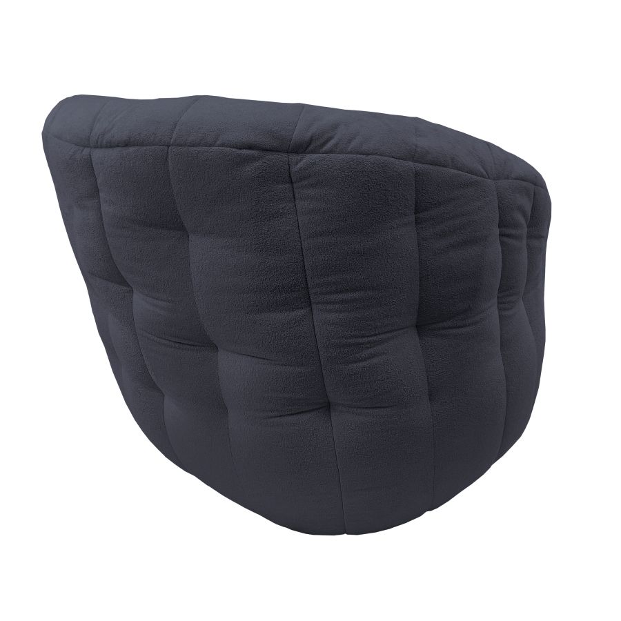 тёмно-серое полукруглое бескаркасное кресло Butterfly Sofa для гостиной, домашнего кинотеатра и офиса