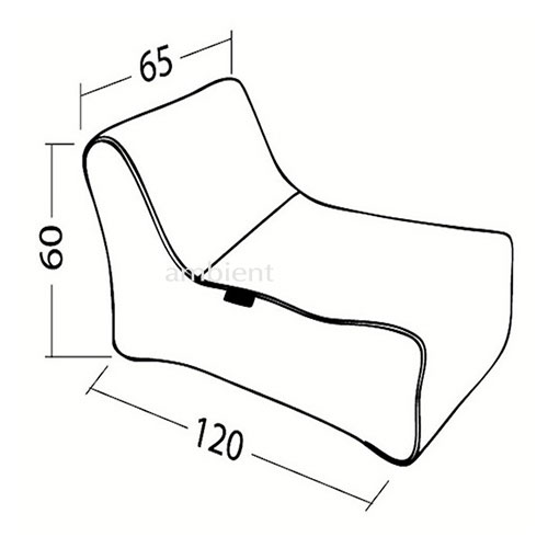 фиолетовое уличный шезлонг Studio Lounger уличное (Oxford) для сада, бассейна и пляжной зоны
