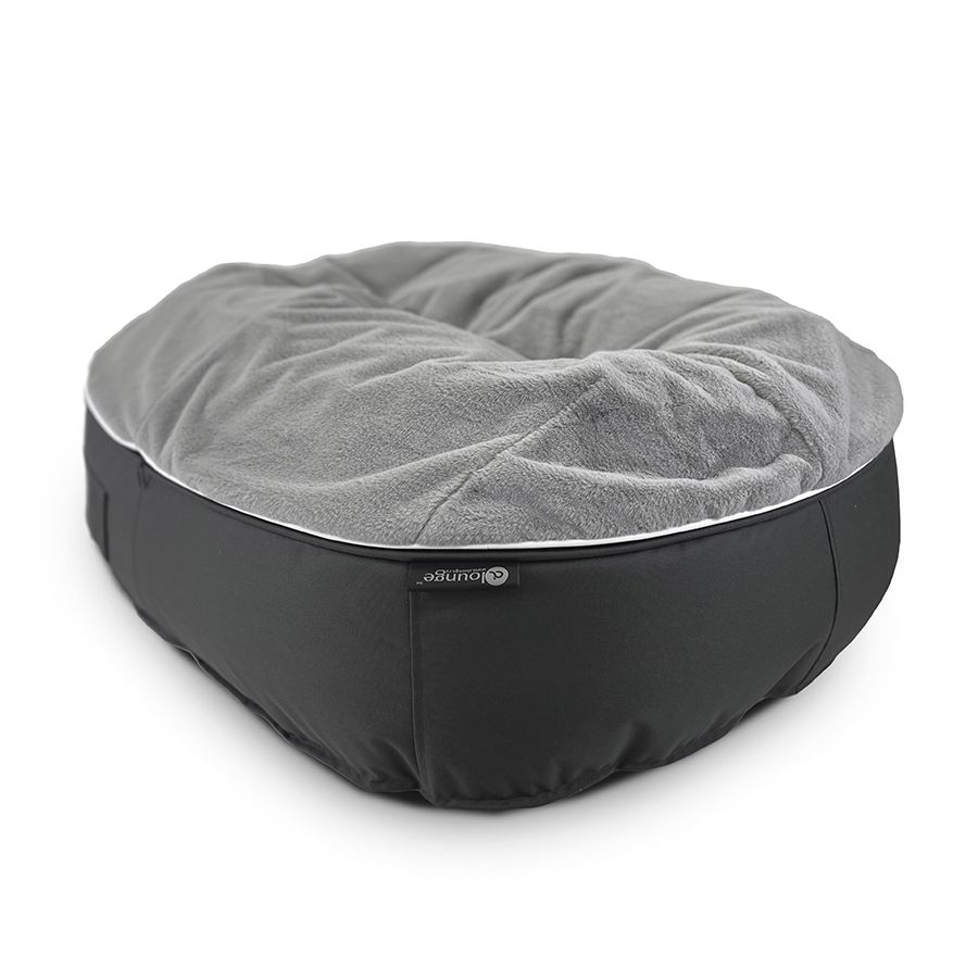 Лежак для собак Pet Lounge Large - Dark Grey Rabbit — вид сбоку