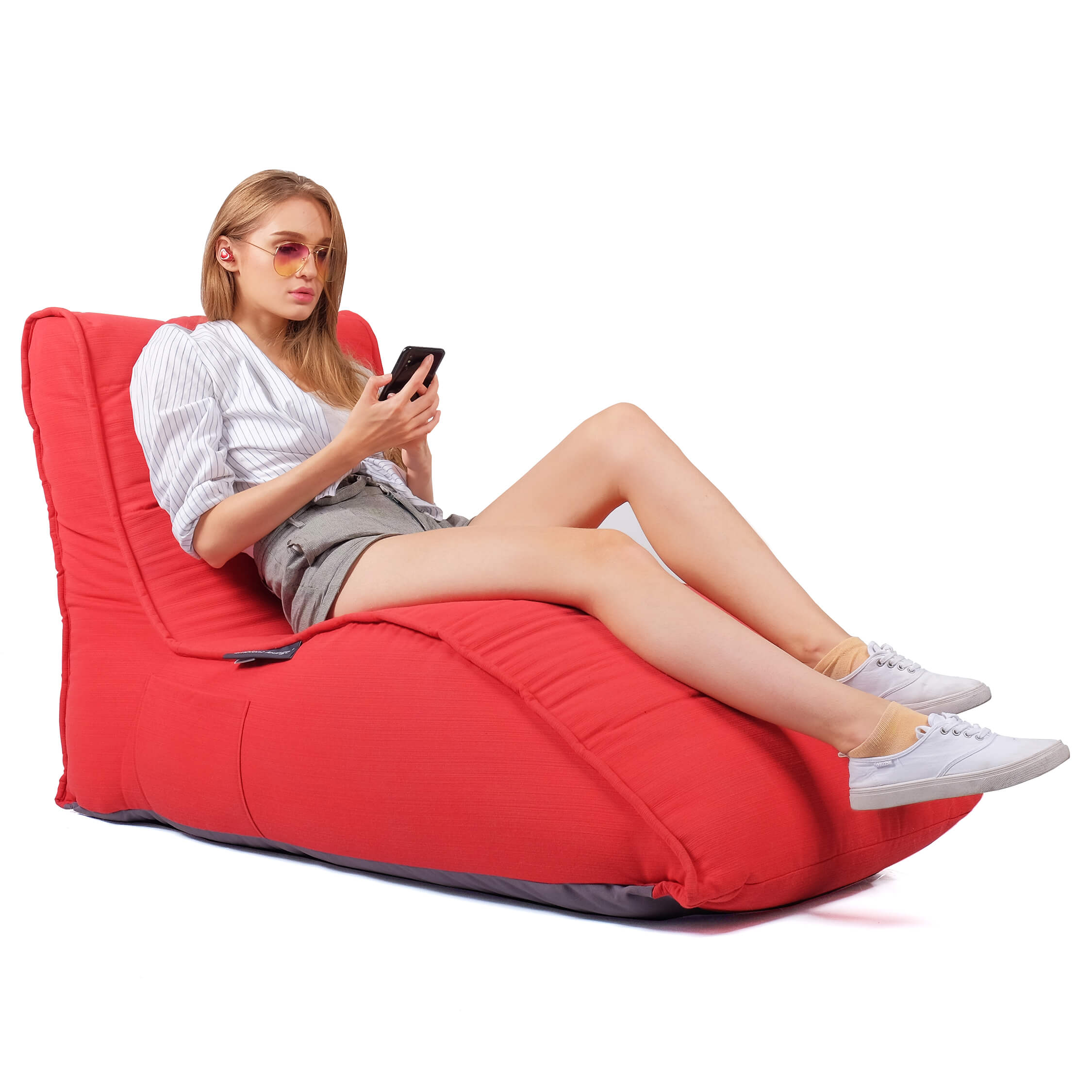 красное бескаркасный лаунж-диван Avatar Sofa уличное (Oxford) для гостиной, кабинета и лаунж-зоны