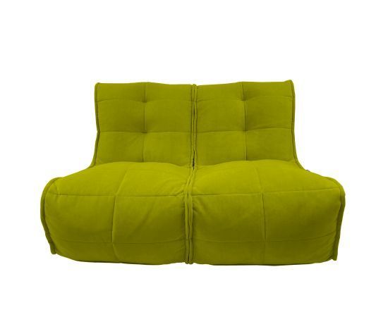 зелёное двойной модульный диван Twin Couch велюровое для гостиной и переговорной
