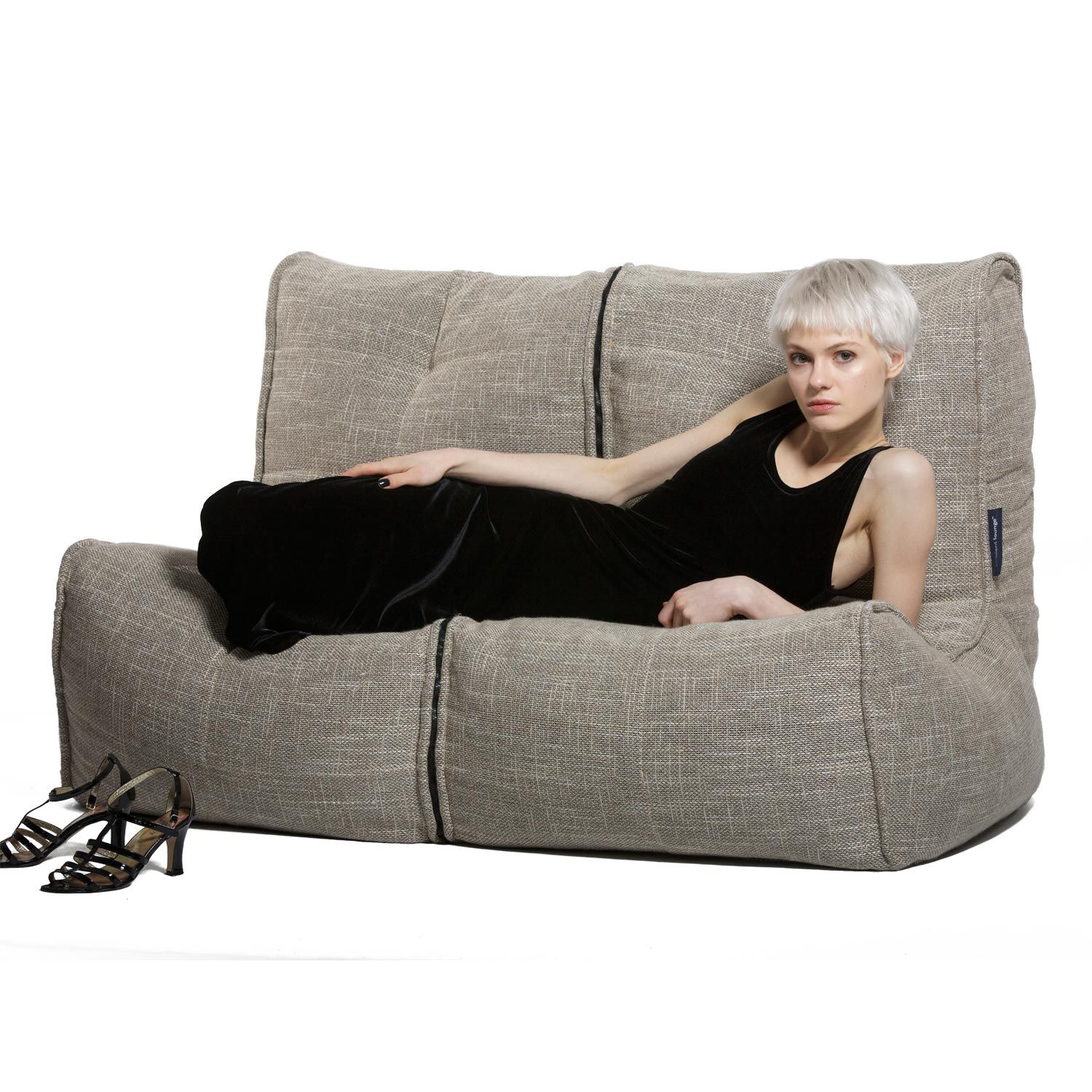 натуральное двойной модульный диван Twin Couch из Sofa Weave для гостиной и переговорной