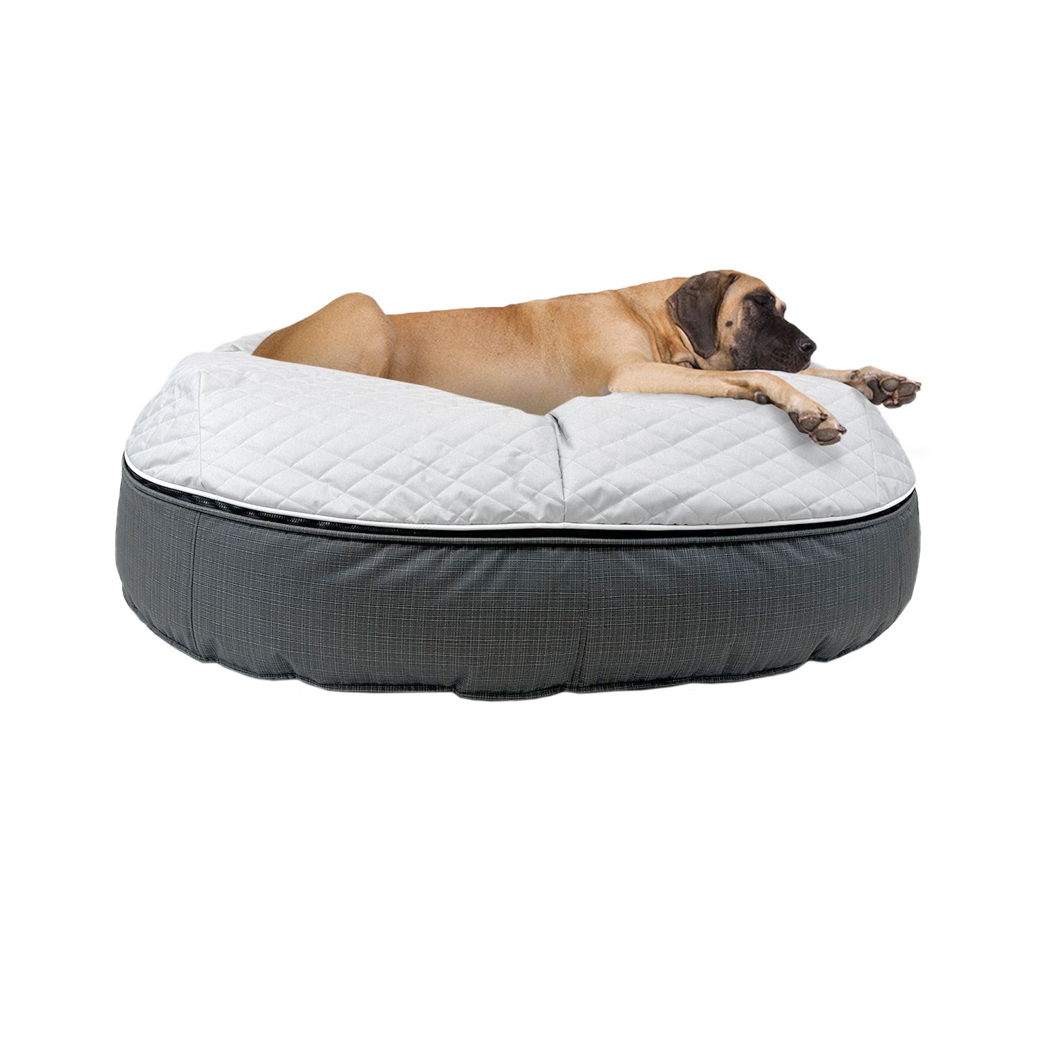 Лежак для собак Pet Lounge XXL - Dark Line Grey Quilt — вид сбоку