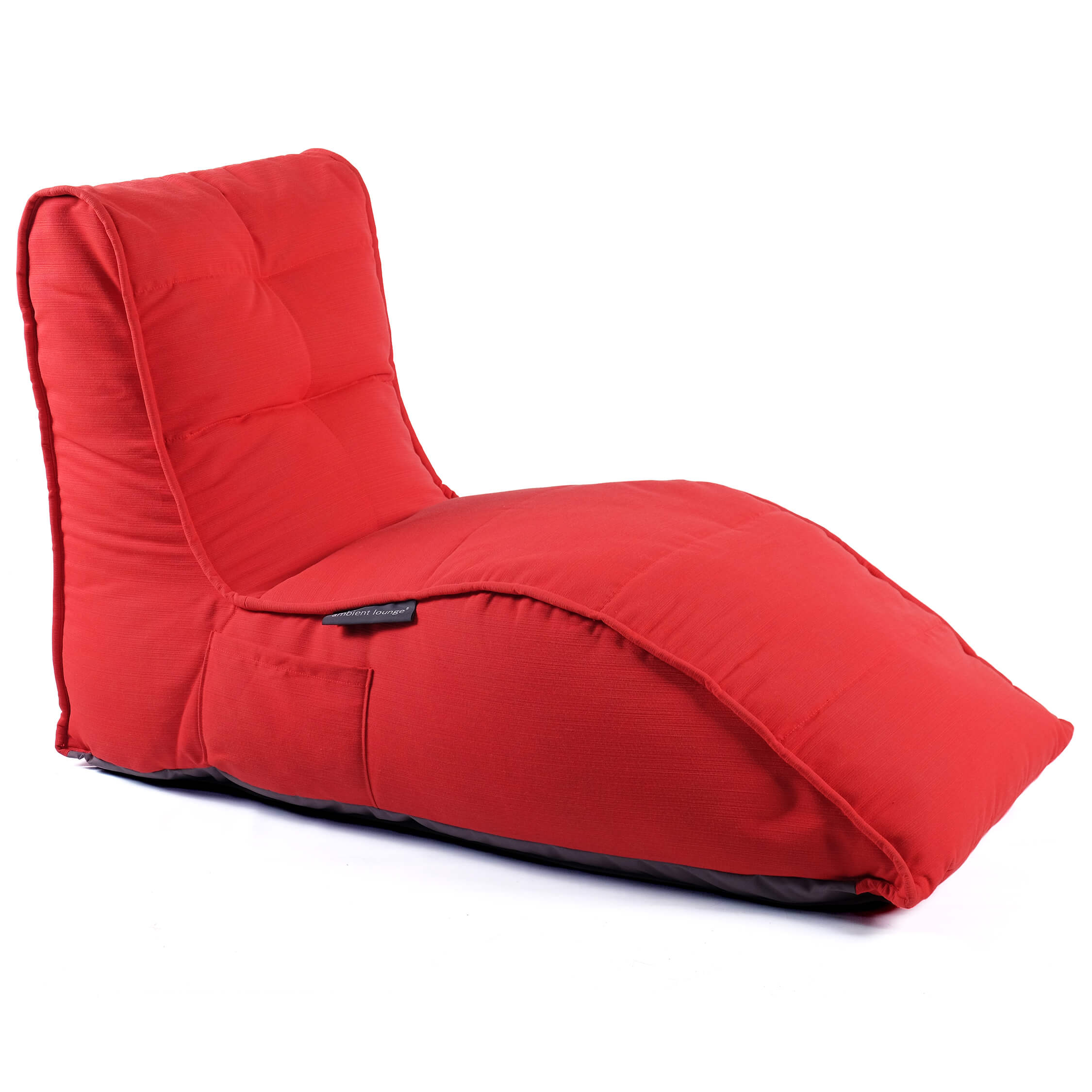 красное бескаркасный лаунж-диван Avatar Sofa уличное (Oxford) для гостиной, кабинета и лаунж-зоны — фото в интерьере