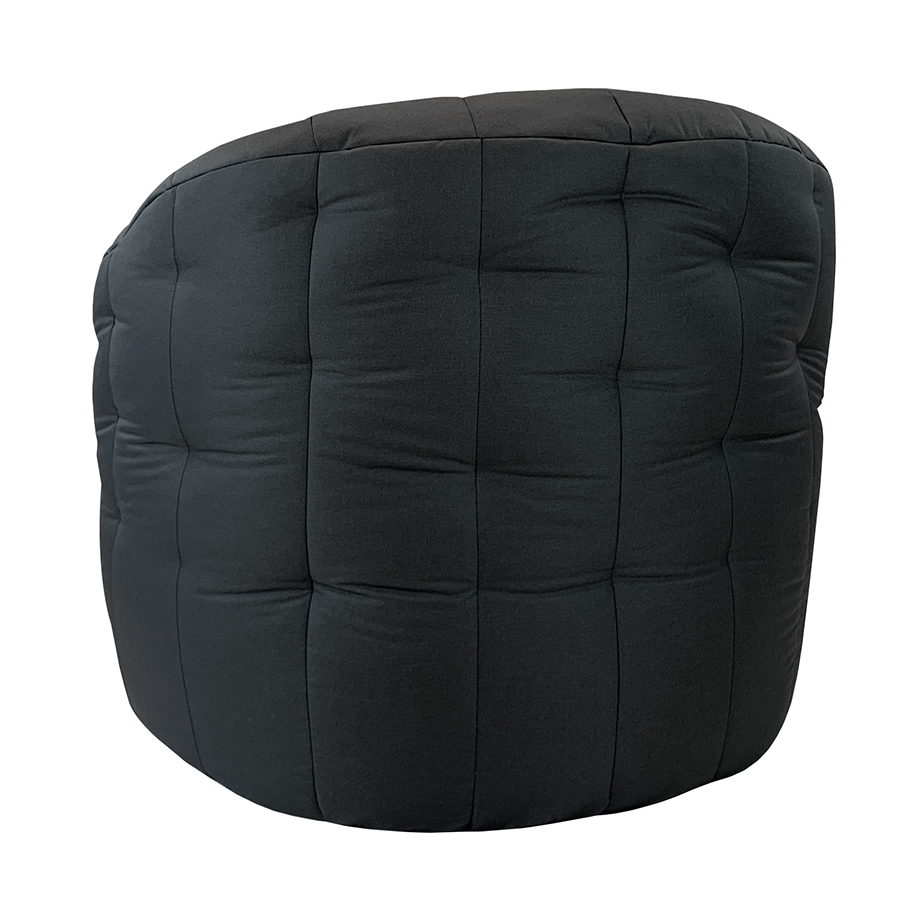 чёрное полукруглое бескаркасное кресло Butterfly Sofa уличное (Oxford) для гостиной, домашнего кинотеатра и офиса