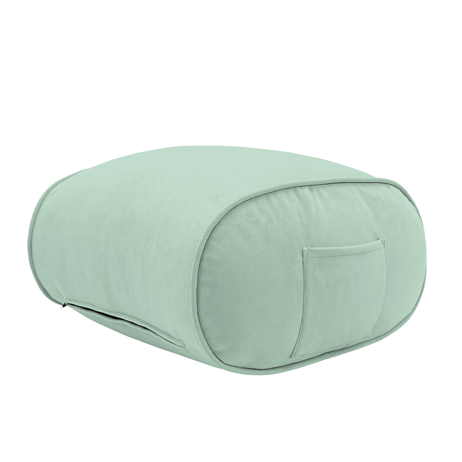 мятное просторное бескаркасное кресло Butterfly Sofa Deluxe велюровое в интерьере гостиная
