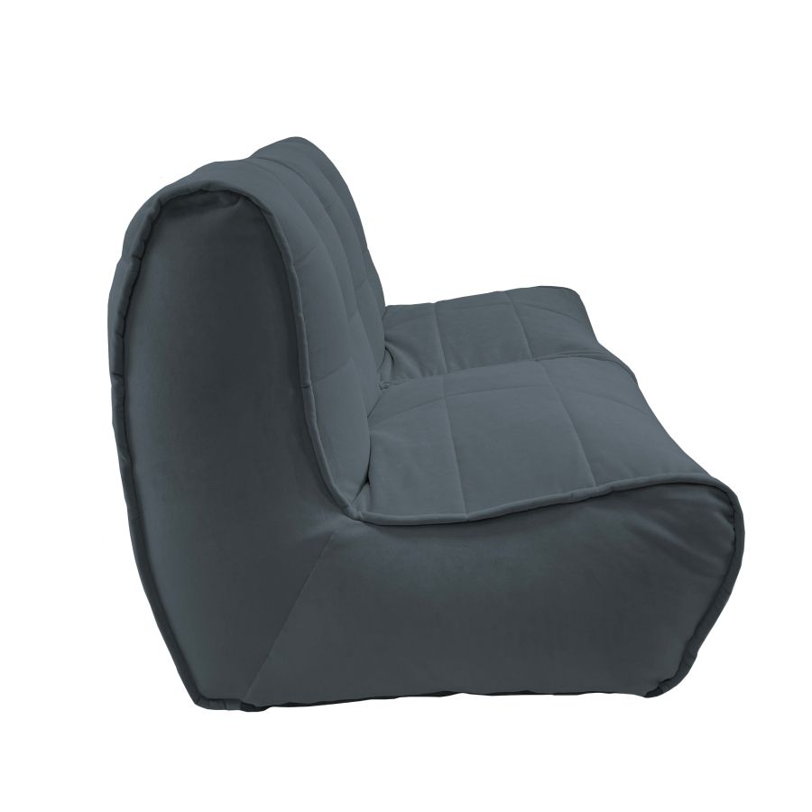 тёмно-серое двойной модульный диван Twin Couch велюровое для гостиной и переговорной — фото в интерьере