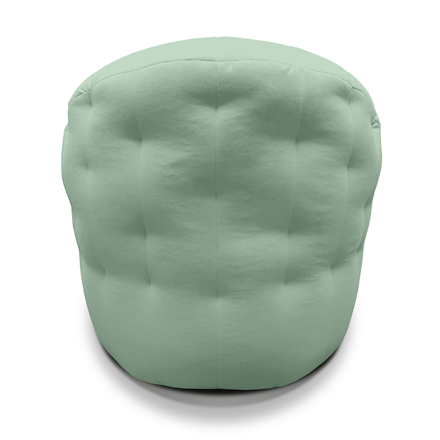 Купить лёгкое бескаркасное кресло Butterfly Light Sofa - Pepper Mint (мятный серо-зеленый Велюр)