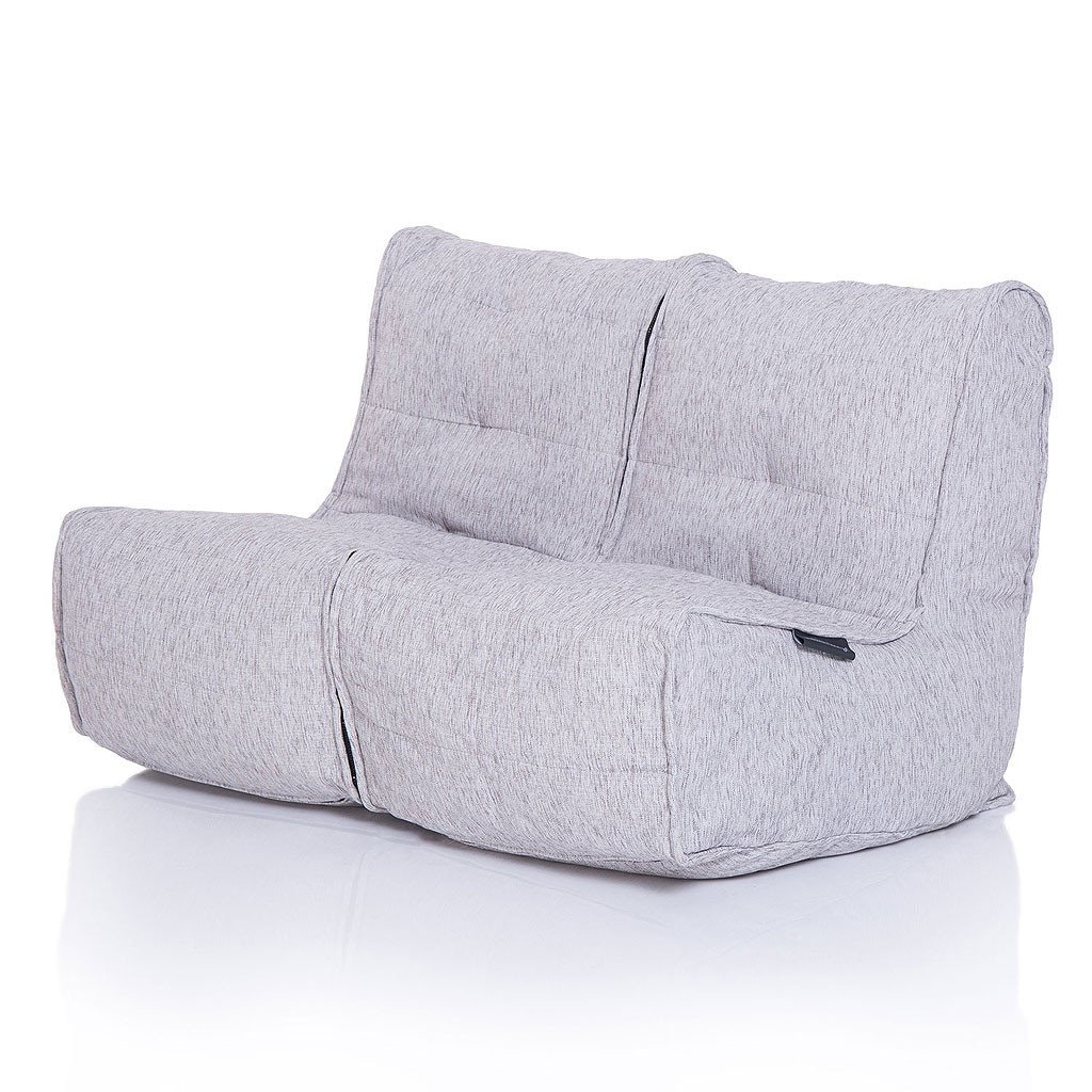 светло-серое двойной модульный диван Twin Couch из Sofa Weave в интерьере гостиная