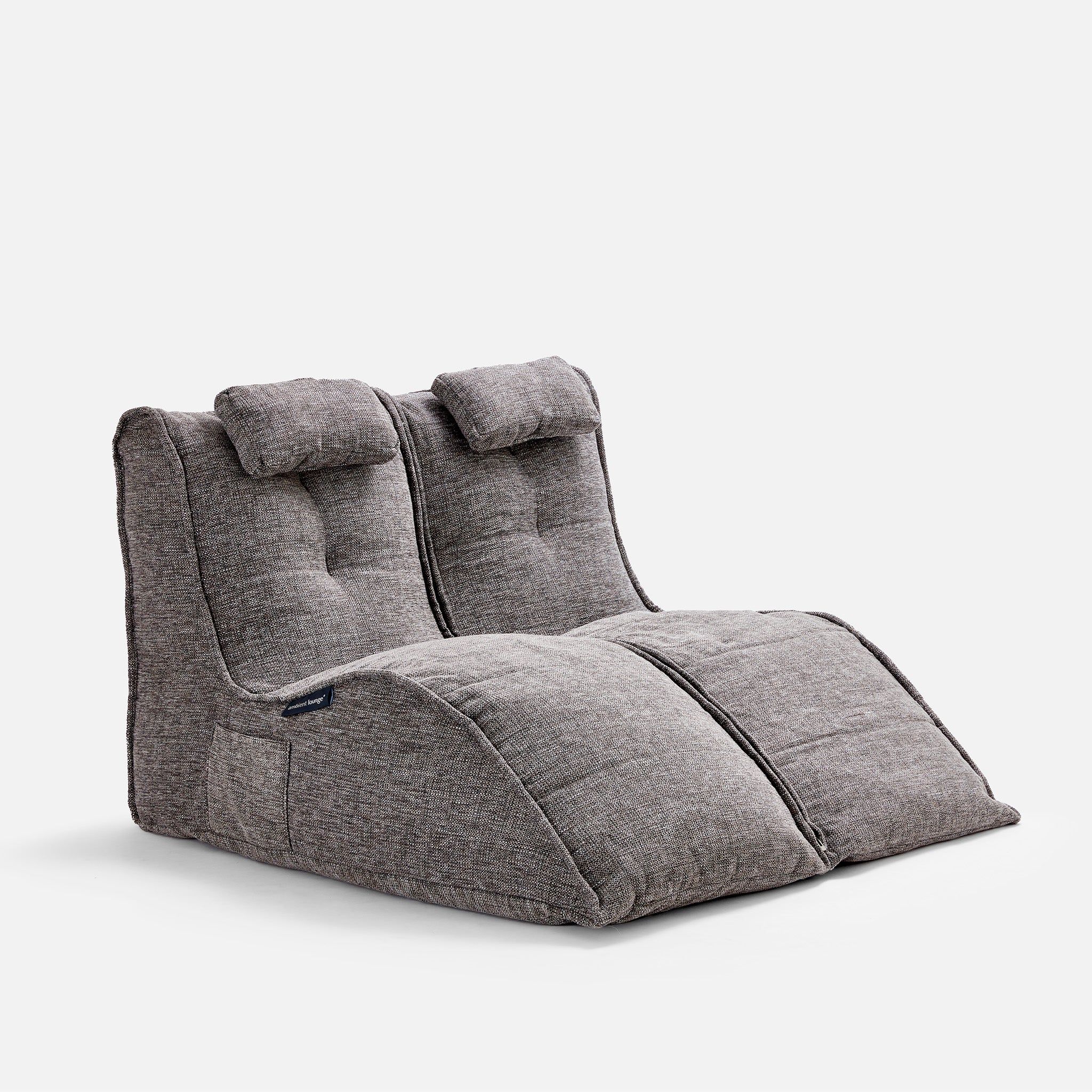 тёмно-серое просторный бескаркасный диван Twin Avatar Deluxe из Sofa Weave для гостиной и лаунж-зоны