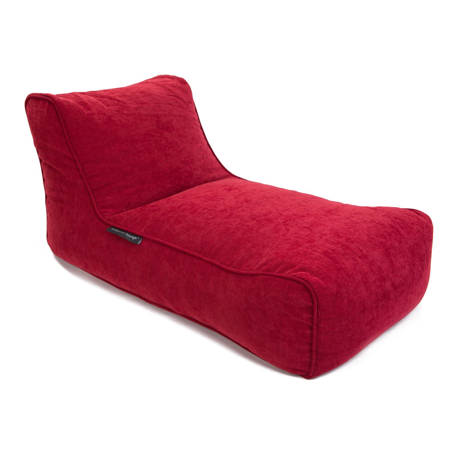 красное уличный шезлонг Studio Chaise шенилловое для террасы, бассейна и сада — фото в интерьере