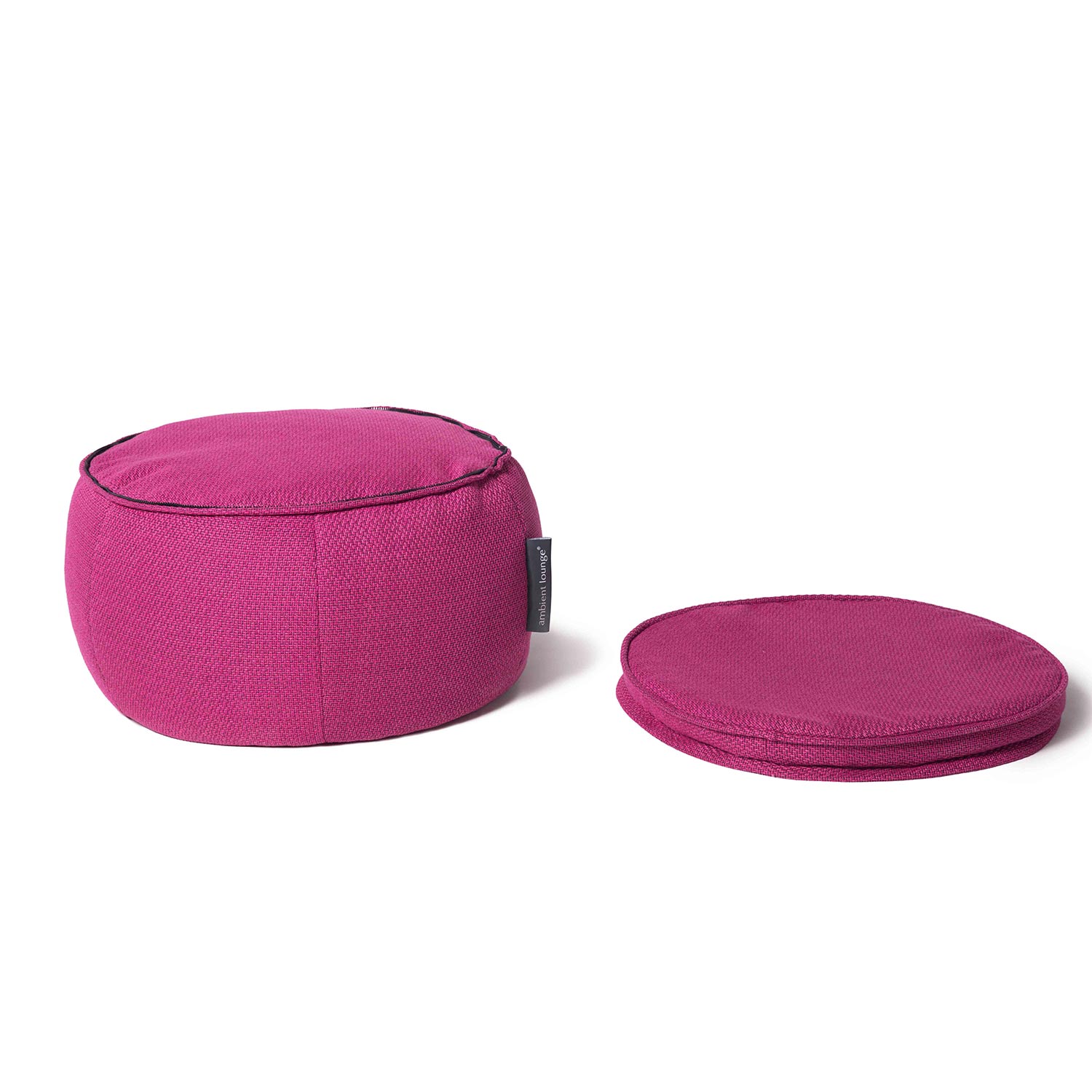 розовое пуф с подлокотниками Wing Ottoman из Sofa Weave в интерьере гостиная