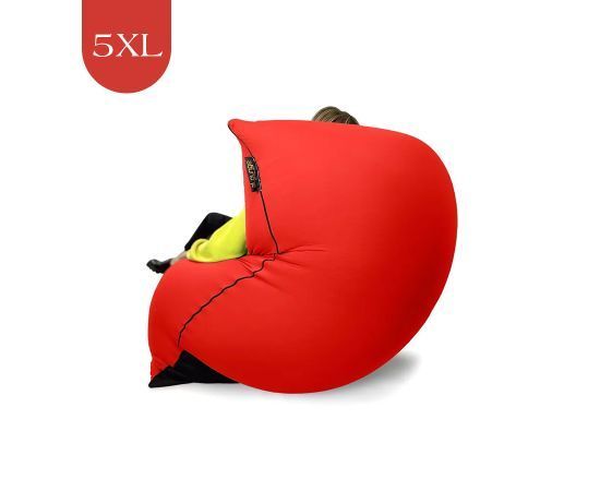 красное мягкое кресло-мешок SNUGG эластичное (спандекс) для детской, гостиной и игровой зоны