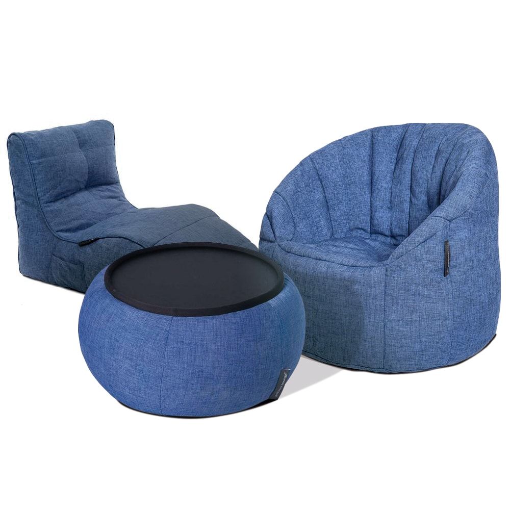 синее комплект лаунж-мебели Cove Package из Sofa Weave для гостиной и зон отдыха — фото в интерьере