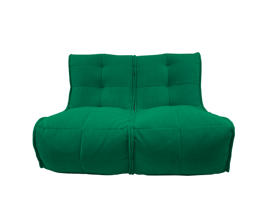 зелёное двойной модульный диван Twin Couch велюровое для гостиной и переговорной
