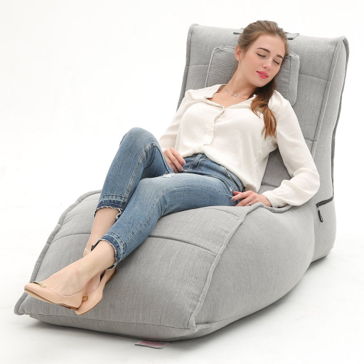 светло-серое бескаркасный лаунж-диван Avatar Sofa уличное (Oxford) в интерьере гостиная