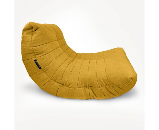 жёлтое акустический бескаркасный диван Acoustic Sofa из рогожки — дизайн и качество