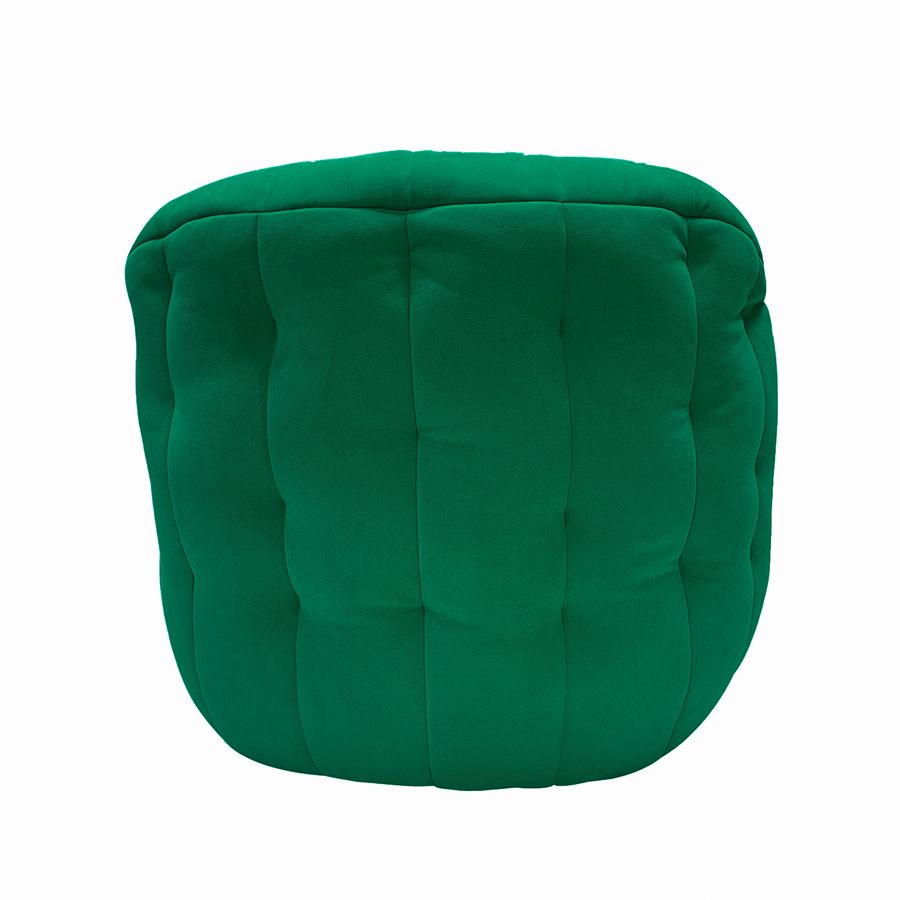 зелёное полукруглое бескаркасное кресло Butterfly Sofa велюровое в интерьере гостиная