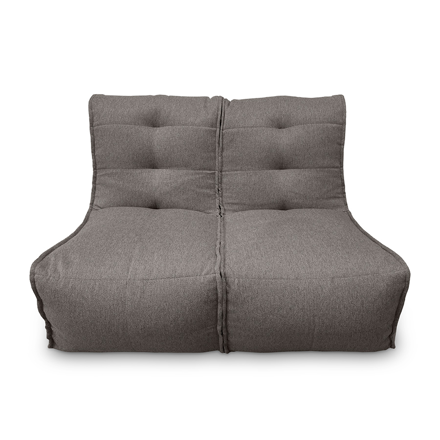 тёмно-серое двойной модульный диван Twin Couch жаккардовое для гостиной и переговорной