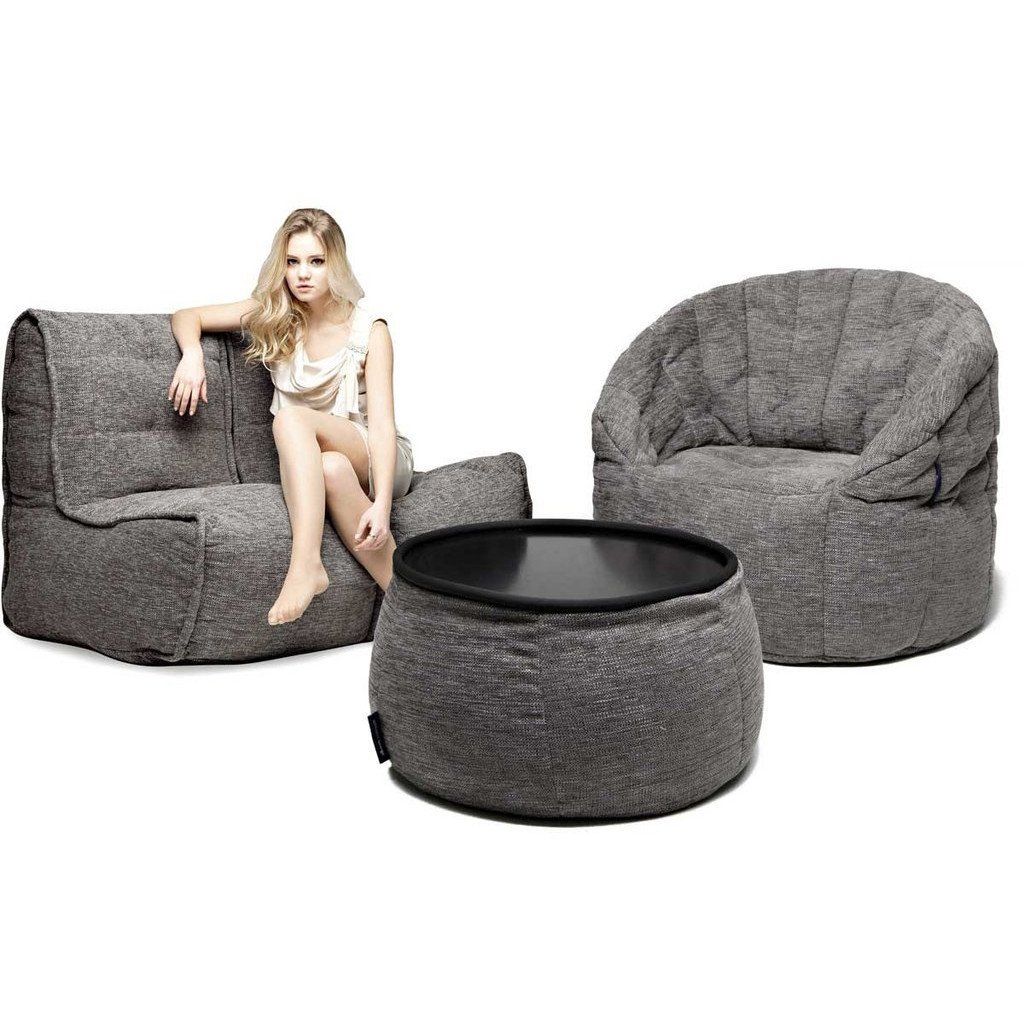тёмно-серое комплект мебели для дома Maison Package из Sofa Weave для гостиной и спальни