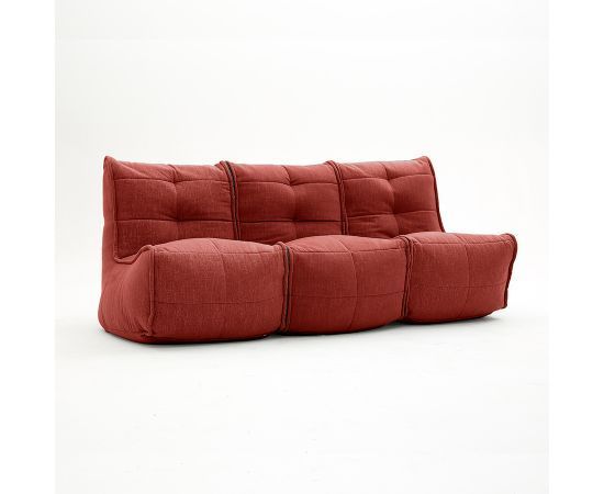 красное модульный диван-кинотеатр Mod3 Movie Couch шенилловое для домашнего кинотеатра и гостиной