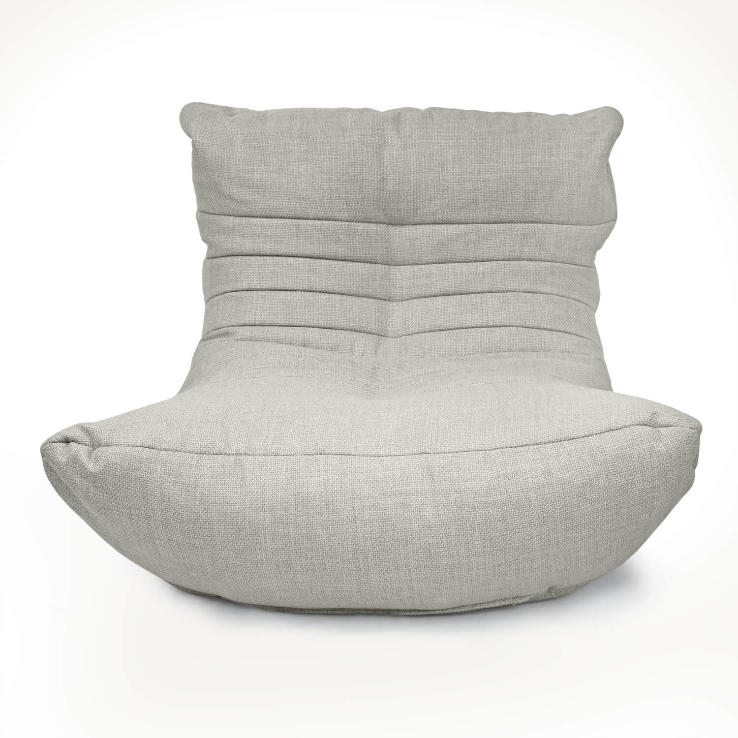 светло-серое акустический бескаркасный диван Acoustic Sofa из рогожки для домашнего кинотеатра, офиса и студии