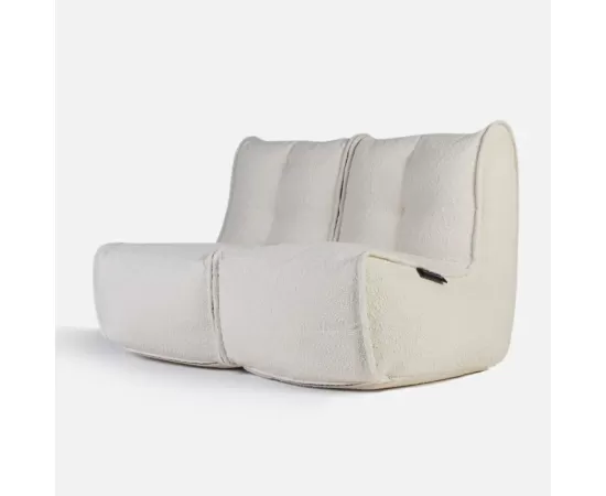 белое двойной модульный диван Twin Couch из буклé для гостиной и переговорной