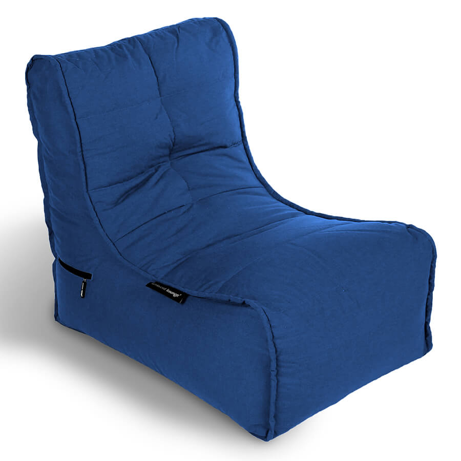 джинсово-синее уличный бескаркасный диван Evolution Sofa уличное (Oxford) для террасы, сада и веранды