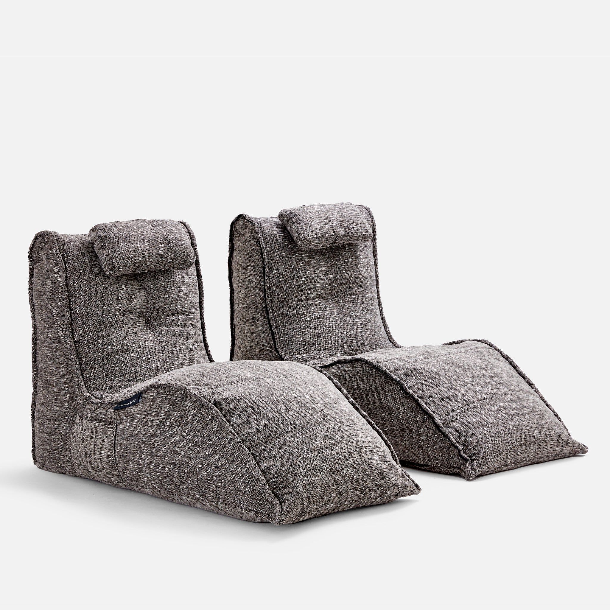 тёмно-серое просторный бескаркасный диван Twin Avatar Deluxe из Sofa Weave — дизайн и качество