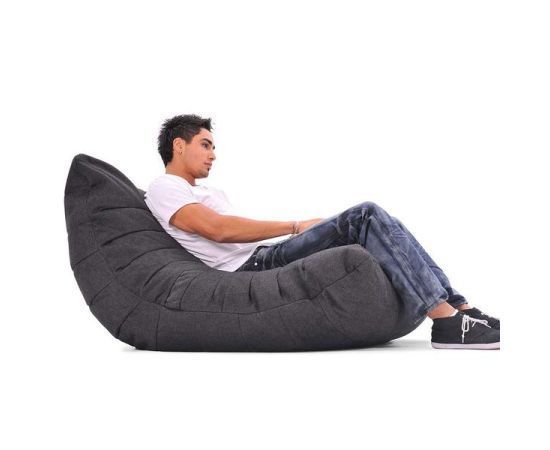 чёрное-графитовое акустический бескаркасный диван Acoustic Sofa из Sofa Weave для домашнего кинотеатра, офиса и студии
