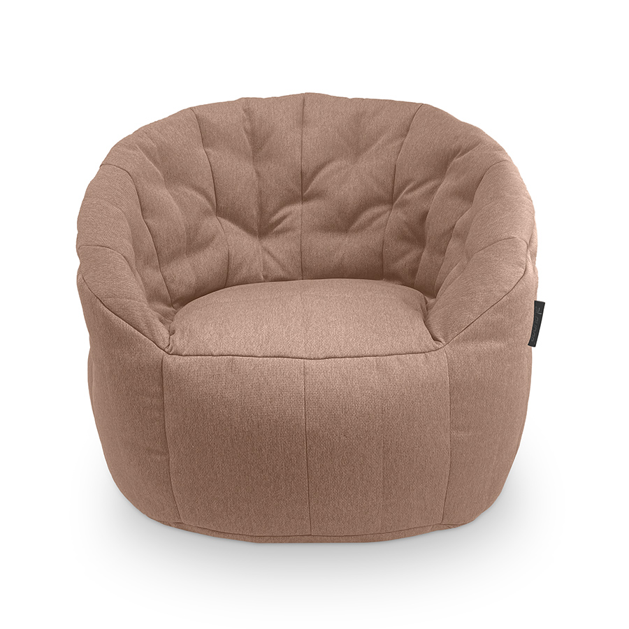 кофейное полукруглое бескаркасное кресло Butterfly Sofa жаккардовое для гостиной, домашнего кинотеатра и офиса