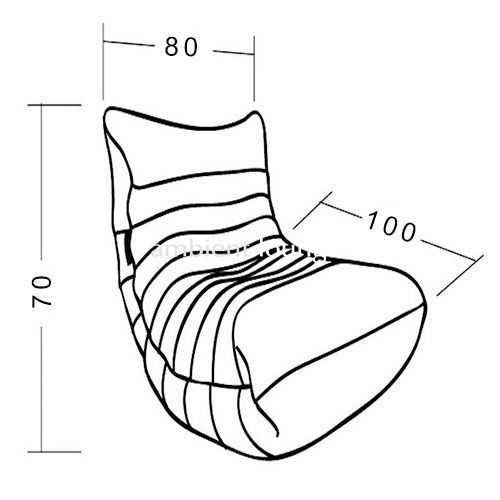 терракотовое акустический бескаркасный диван Acoustic Sofa жаккардовое в интерьере офис