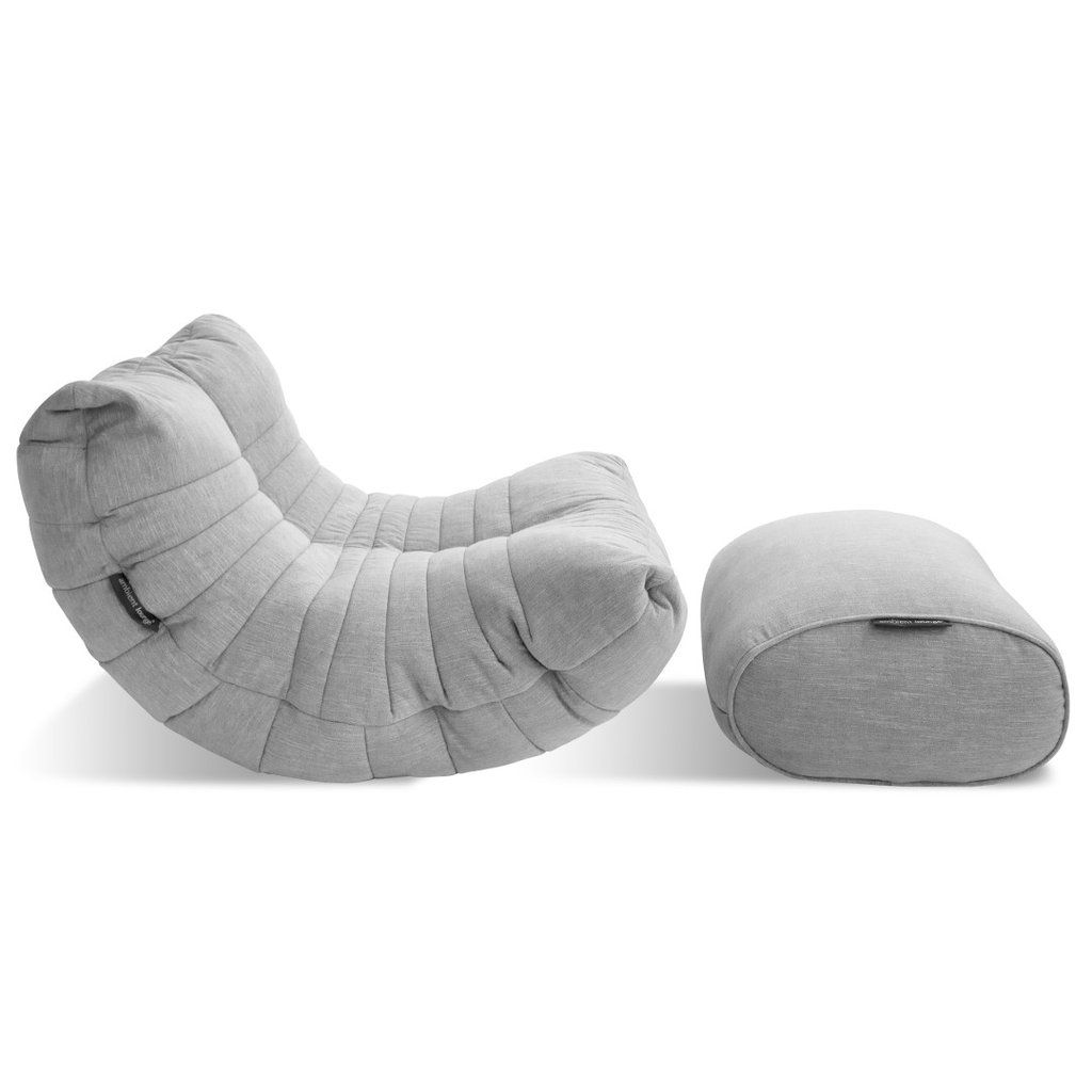 серое акустическое кресло-мешок Acoustic Lounge из Sofa Weave для офиса, переговорной и студии