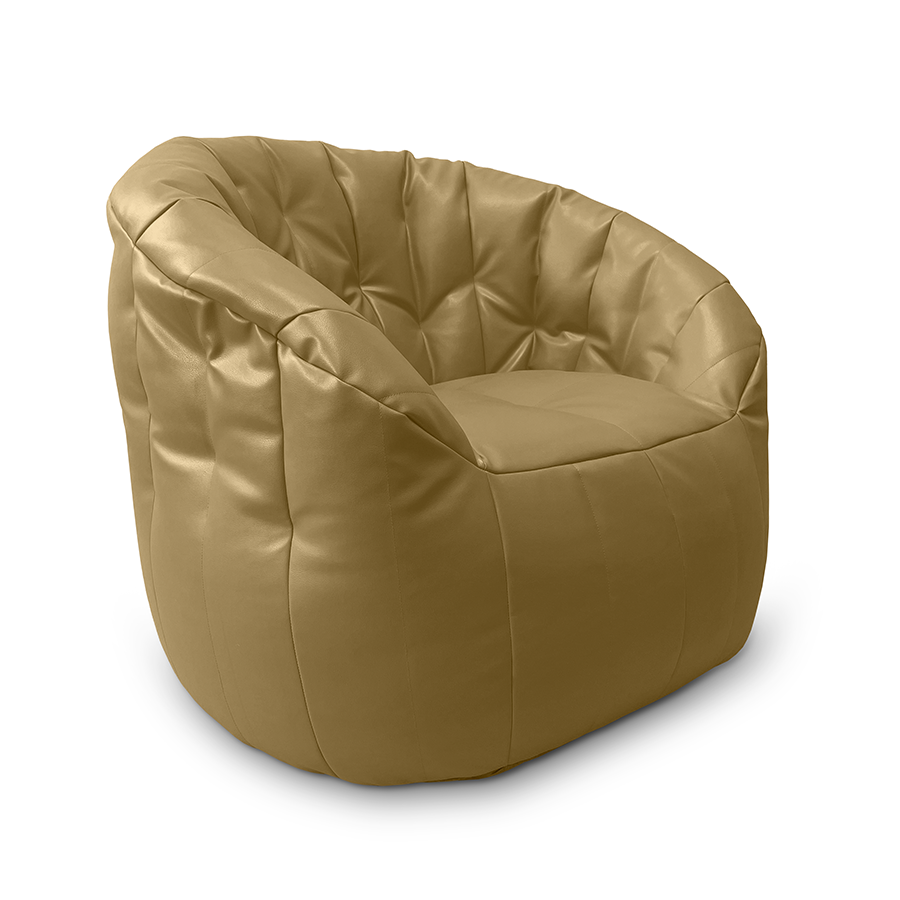 натуральное полукруглое бескаркасное кресло Butterfly Sofa из экокожи для гостиной, домашнего кинотеатра и офиса