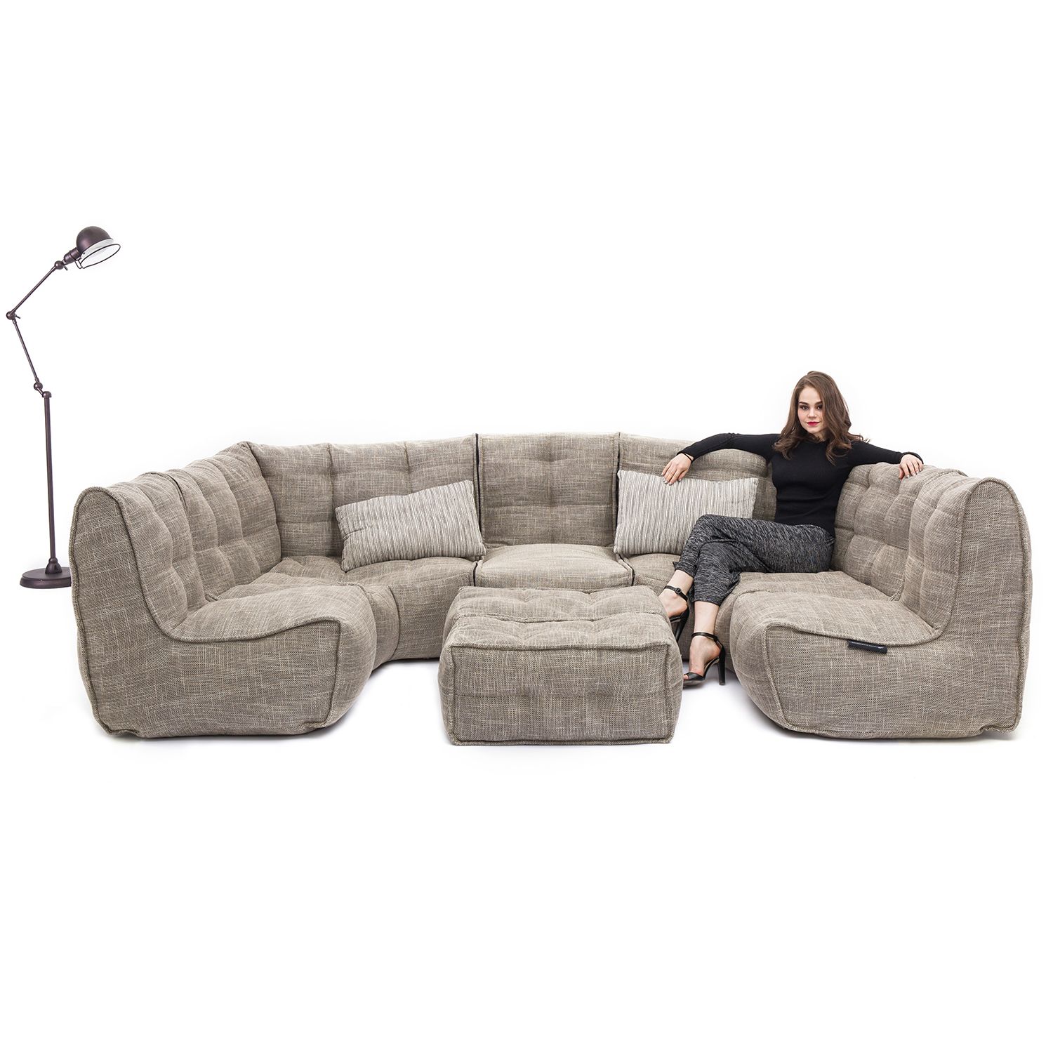 натуральное максимальный лаунж-гарнитур Mod6 Lounge Max из Sofa Weave для гостиной и event-пространства