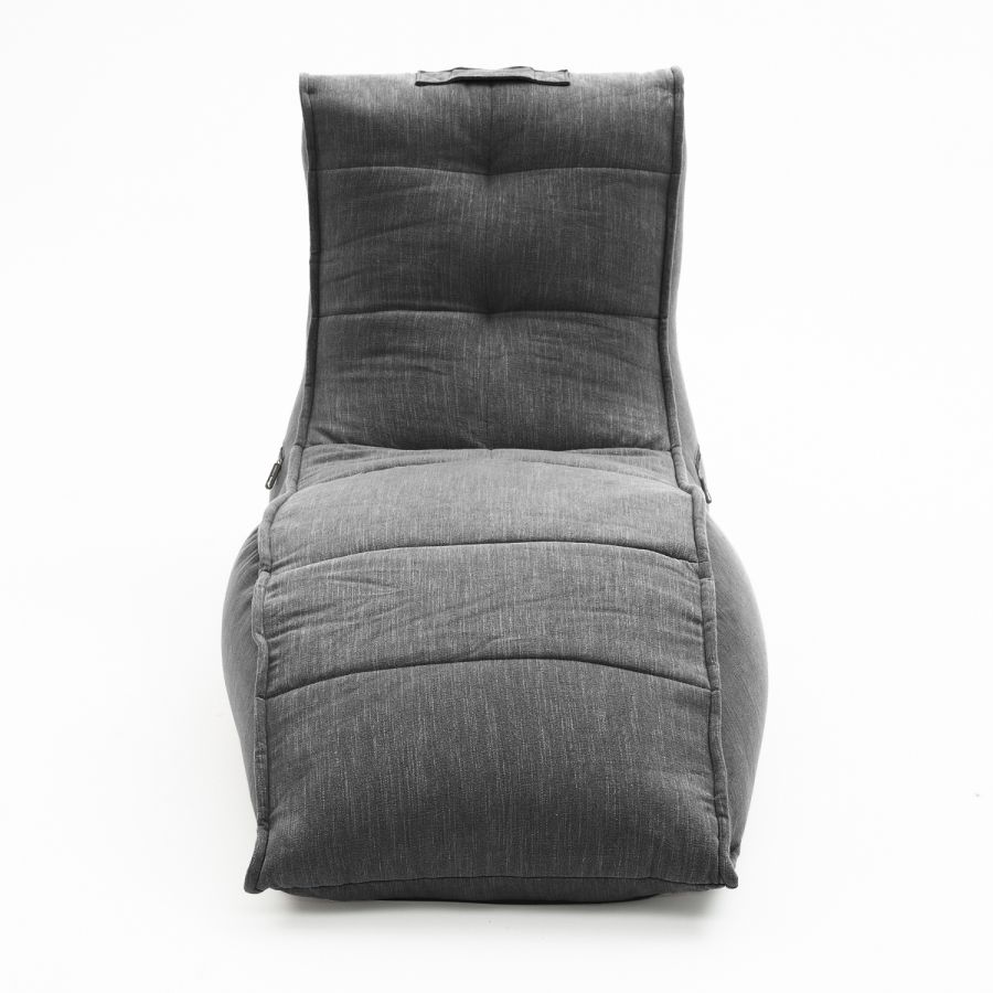 чёрное-графитовое бескаркасный лаунж-диван Avatar Sofa шенилловое для гостиной, кабинета и лаунж-зоны
