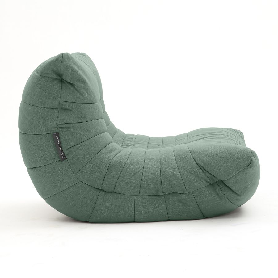 мятное акустический бескаркасный диван Acoustic Sofa шенилловое для домашнего кинотеатра, офиса и студии — вид сбоку