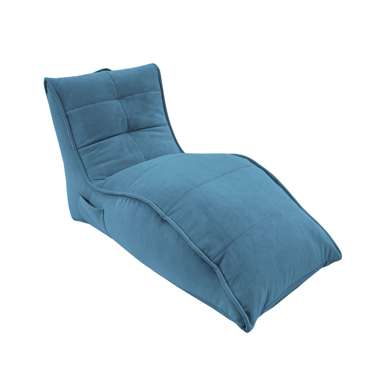 синее бескаркасный лаунж-диван Avatar Sofa велюровое для гостиной, кабинета и лаунж-зоны
