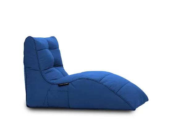 тёмно-синее бескаркасный лаунж-диван Avatar Sofa уличное (Oxford) для гостиной, кабинета и лаунж-зоны — вид сбоку