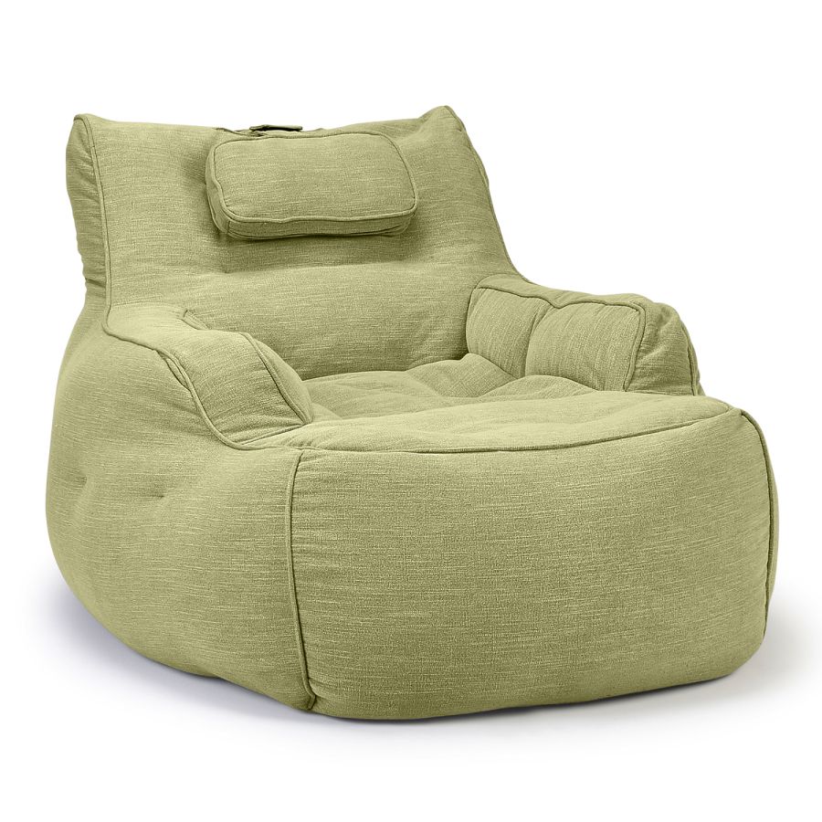 зелёное уличное лаунж-кресло Tranquility Armchair шенилловое для террасы, сада и веранды